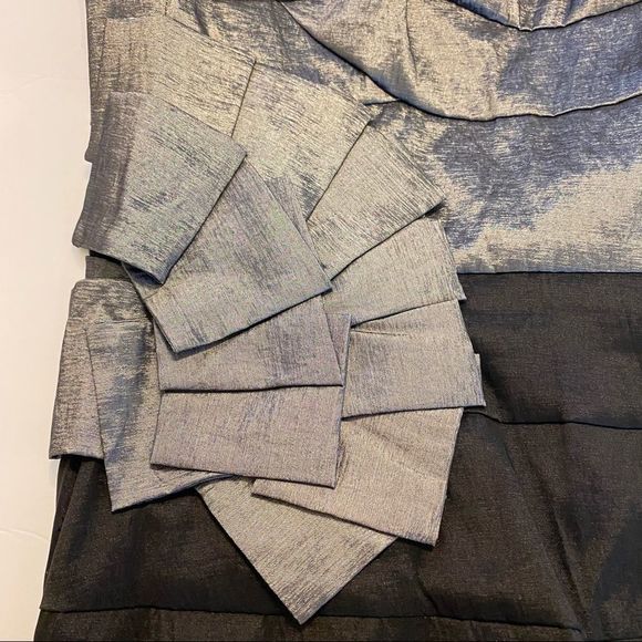 Jessica McClintock strapless Black and Pewter Gray mini dress size 6 NWT - Picture 7 of 7